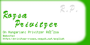 rozsa privitzer business card